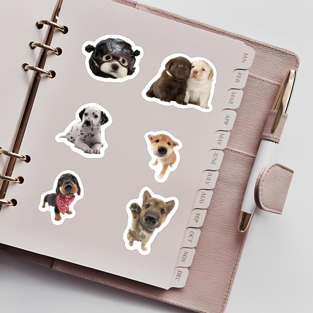 64 Sheets Puppy Cartoon Animal Stickers for Phone Cases, Suitcases, Laptops, Journals