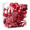 65-Piece Painted Christmas Ball Ornament Set for Tree Decorations