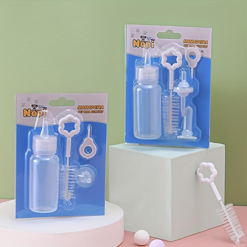 Pet Feeding Bottle Set 4/6 Pcs for Kitten & Puppy with Spare Nipples Tools Ideal for Pet Owners Supplies