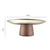 Stainless Steel Table Plates Dinnerware Kitchen Fruit Bowl with Wooden Base Partitioned Candy Bread Cake Dessert Trays Tableware