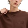 Coach Solid Color Round Neck Letter Logo Long Sleeve Sweatshirt Men sweatshirt Brown CL646-BRN