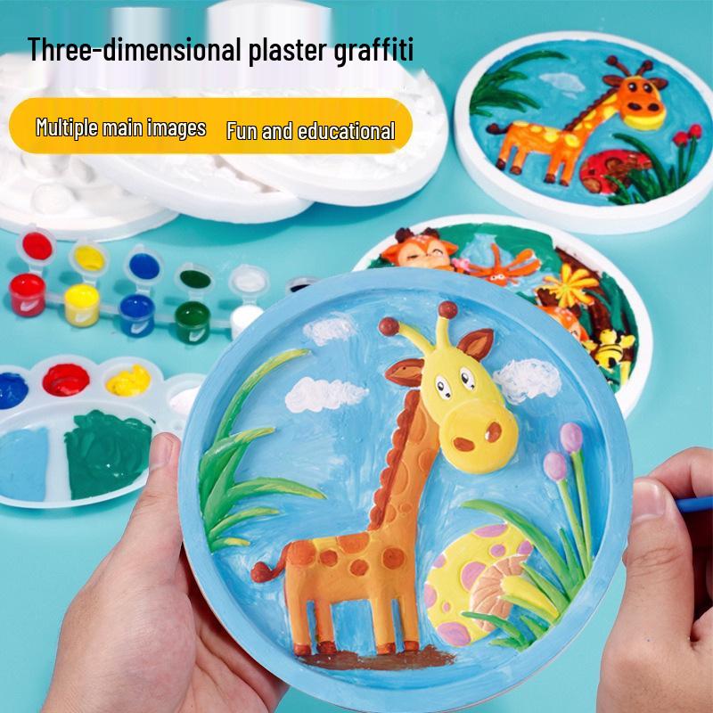DIY Graffiti Plaster Doll Kit for Kids – Paintable Handcrafted Toy for Kindergarten Creativity.