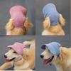 Dog Baseball Cap & Dog Sun Visor Hat - Adjustable Sizing for Small/Large Dogs, Corduroy Ear-Hole Design, Chin Strap (Blue,X-Large)