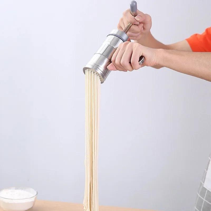 Stainless Steel Household Manual Pasta Machine Kitchen Tools Hand Pressure Noodle Pressing Machine Multifu Manual Noodles Makers