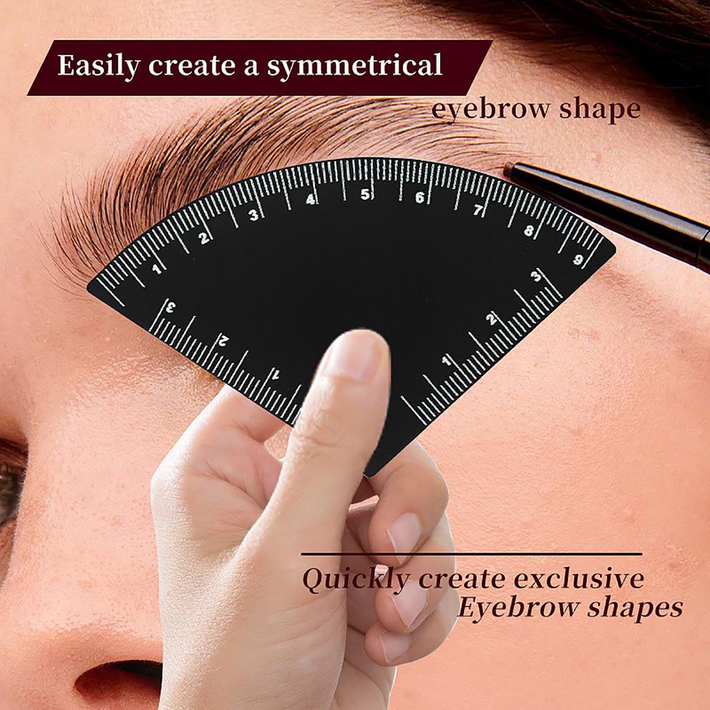 Eyebrow Ruler Set Of 2 Makeup Measuring Guide Tool For Quick Symmetrical Brow Shaping
