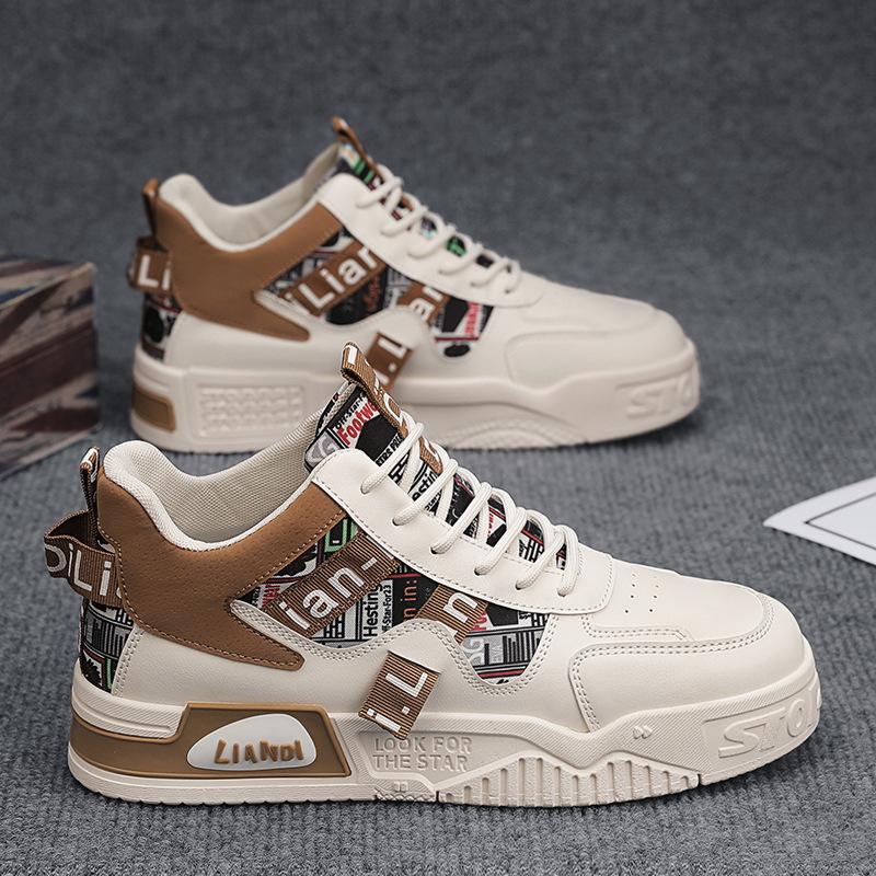 2025 Autumn New High-top Men's Board Shoes Sports Youth Versatile Men's Shoes Korean Version Fashion Trend Casual Shoes