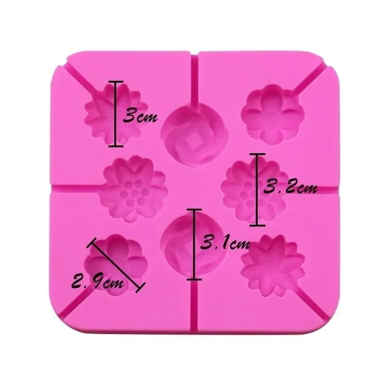 1 PC Candy Biscuit Mold Kitchen Baking Gadget  Silicone Food Grade Chocolate Lollipop  No Stick Cake Decorating Tools