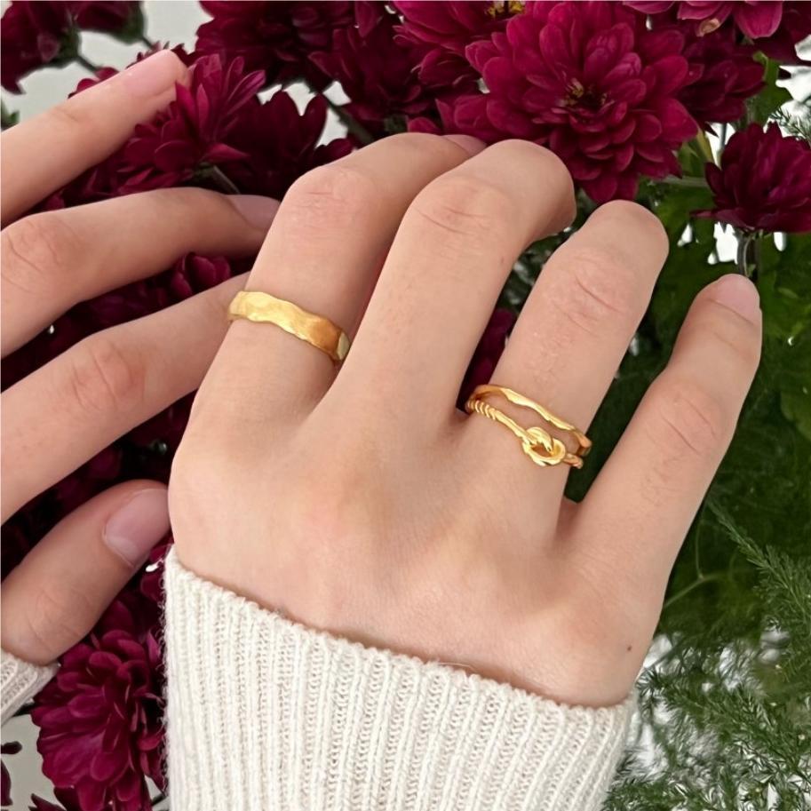925 Heart Shape Entanglement Adjustable Rings For Women Ladies Rings Luxury Jewelry Jewellery Argent 925