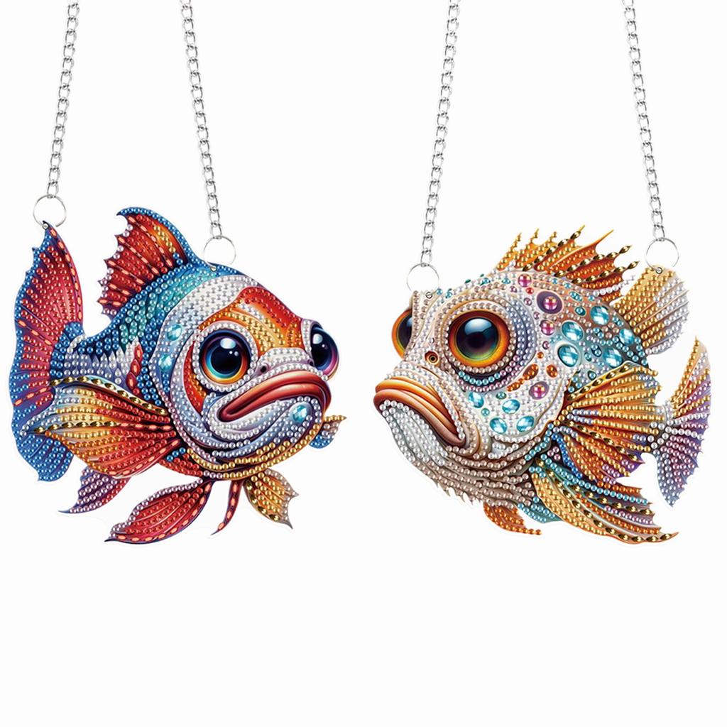 Animal Special Shape Diamond Painting Decor Rhinestone Diamond Art Pendants DIY Diamond Art Pendant Kit for Garden Window Decor