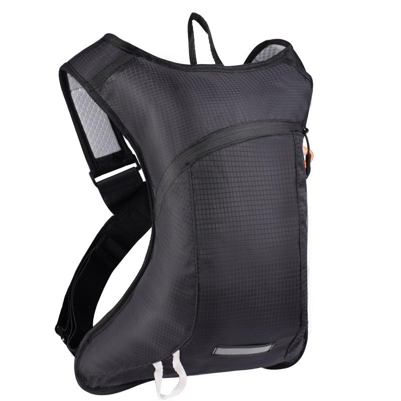 Lightweight Water-Repellent Double Shoulder Bag for Running, Cycling, and Mountaineering with Off-Road Backpack Water Bladder 15.5 inch чёрный