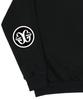 GRAVER [Unisex] Elbow Deco Logo Sweatshirt_Black/White Logo