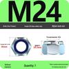 4.8-Grade Galvanized Black Nylon Anti-Loosening Self-Locking Nut for M3-M10 Threads
