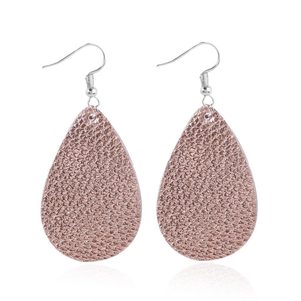 Earrings Leaf Earrings Gold Simple Double Layer Hollowed Out Leaf Earrings Vintage Double Layer Teardrop Straw Large Circle Women's Earrings