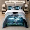 Custom Bedding Set Jude Bellingham Pattern, Print Name Text 1 Duvet Cover plus 2 Pillowcases Home Textile