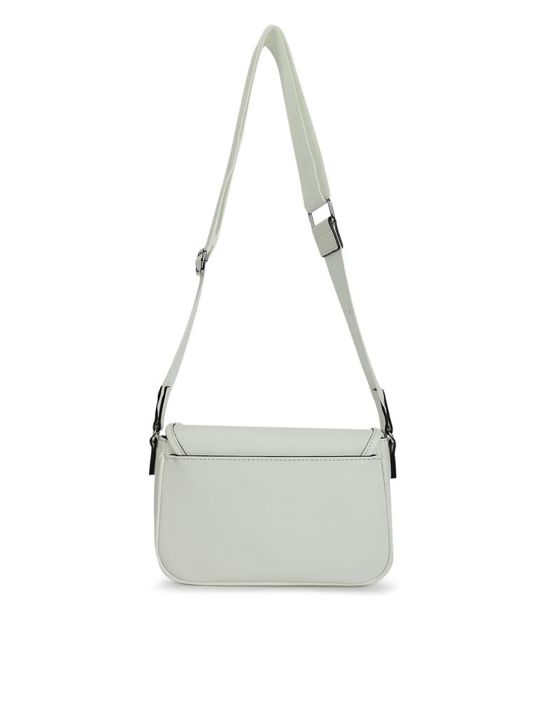 Guess HADDINGTON MINI CROSSBODY FLAP Geantă de Umăr Albă, pentru Femei,