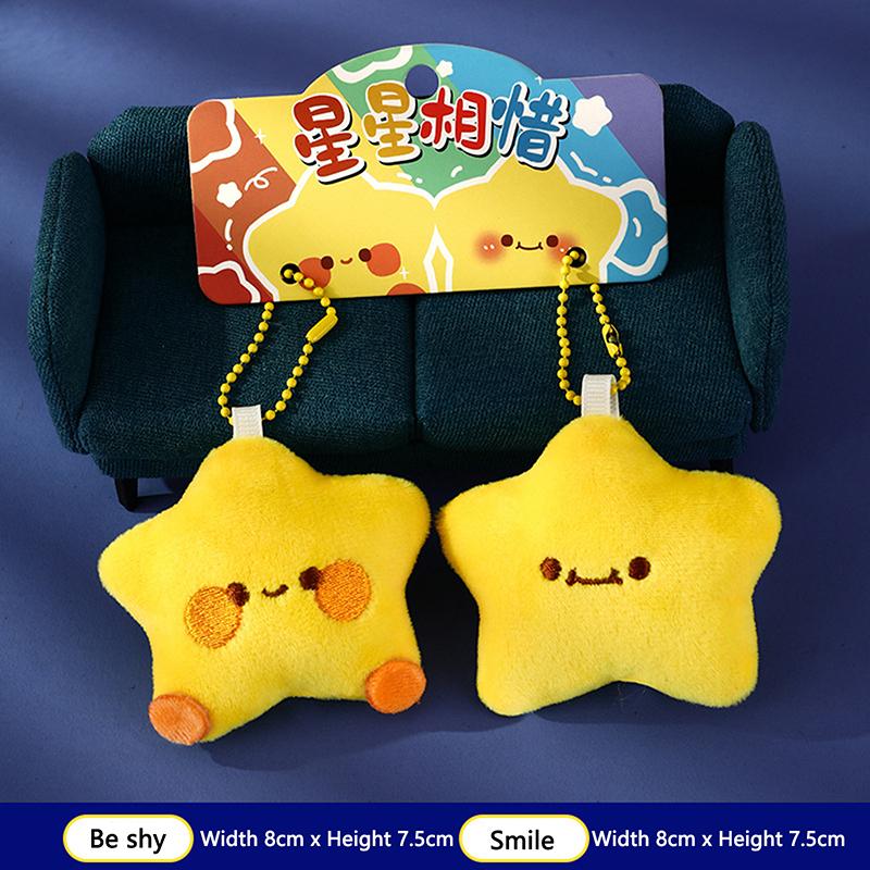 

Kawaii Cute Star Plush Keychain Pendant Cartoon Car Key Ring Exquisite Creative Backpack Decoration Accessories Gifts