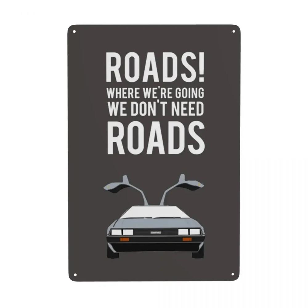 Flux Capacitor Metal Sign - Back To The Future Modern Tin Decorative Plaques, Office Store Pubs Club Art Decor