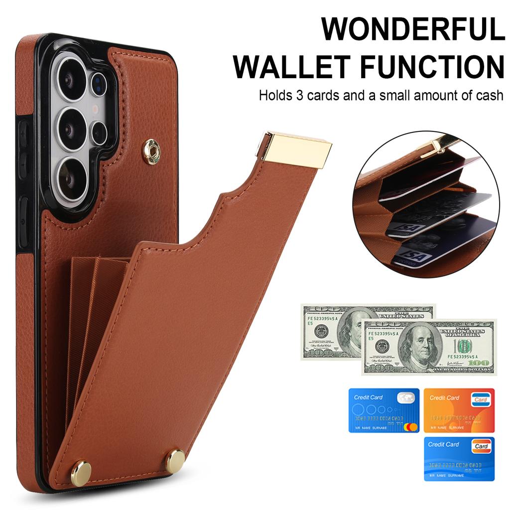Luxury Leather Wallet Case for Samsung Galaxy S23 S24 S25 S26 Ultra Plus A56 A55 A15 A54 Card Holder Phone Cover Protective Case