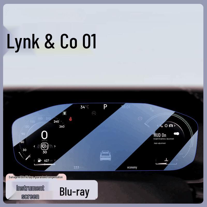 Tempered Glass Screen Protector for 2025 Lynk & Co 01 Facelift Navigation and Central Control.