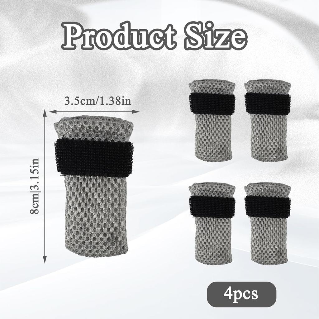 4 PCS Cat Mittens to Prevent Scratching, Adjustable S Size Cat Booties to Prevent Scratching, Breathable Mesh Shoes, Prevent Scratches, Suitable for