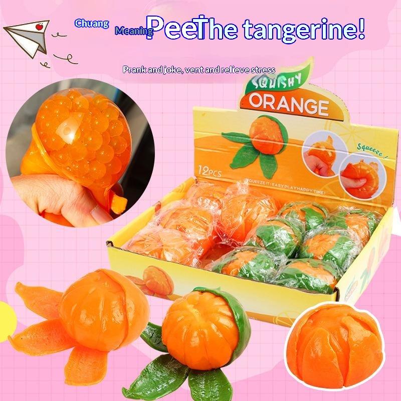 Peeled Orange Soft Clay Toy Super Soft Clay Squeezing Ball Stress Relieving And Anti Anxiety Fruit Stress Relieving Toy