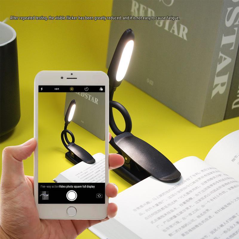 USB Charging LED Desk Lamp - Clip-on Eye Protection for Reading and Study