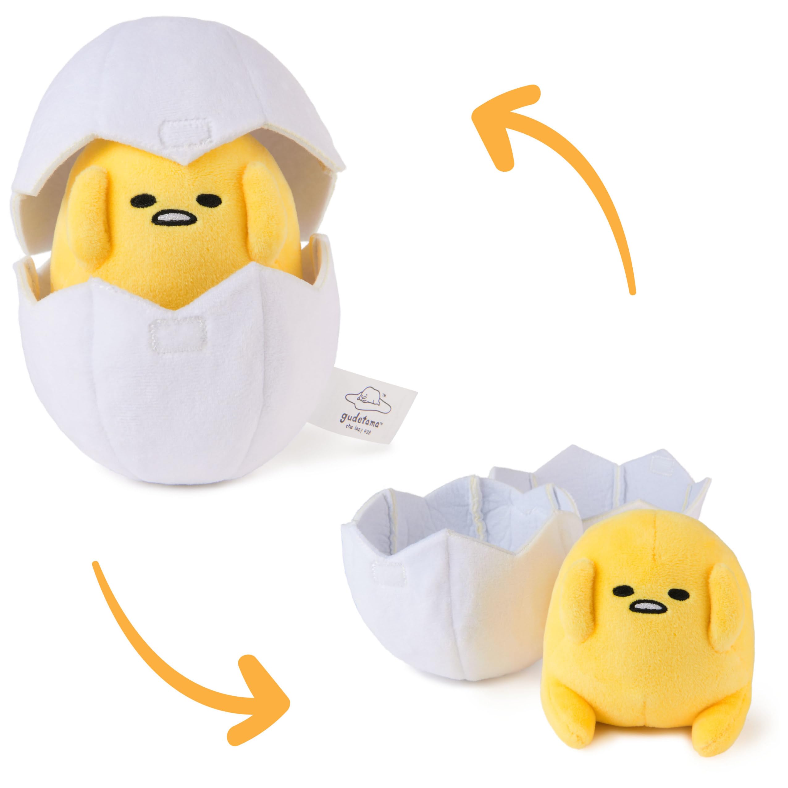 

GUND Sanrio Gudetama Eggshell Plush Ages 1 Year and Up Toy, 5-inch,