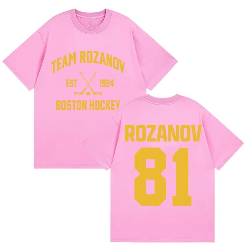 Heated Rivalry Unisex cotton Boston Raiders jersey shirt oversized ilya rozanov 81 graphics Unisex Women Short Sleeve Cheap Tshirt