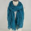 Export Solid Color Crumpled Scarf Women'S Literary And Leisure Cotton And Linen Scarf Versatile Neck Protection Scarf Sunscreen Silk Scarf