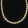 NY Ice Diamond Round Beads 7.5mm Cuban Chain Diamond Cubic Zirconia Cuban Necklace Hip Hop Style Women's Necklace