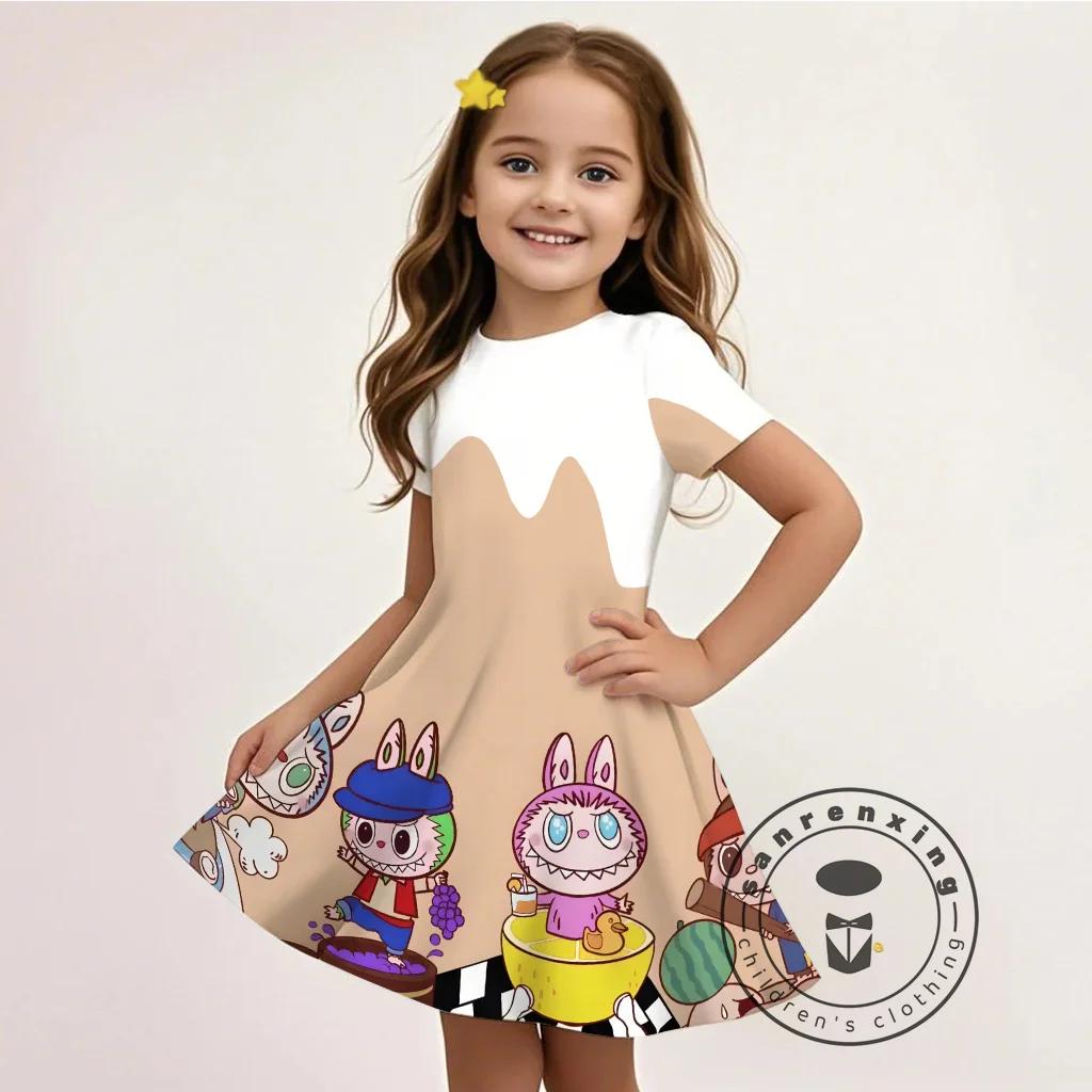 

Летнее L-LABUBU-A 3D мультяшное платье Подростковая мода Дешевое Горячая распродажа Повседневная одежда для вечеринок 120