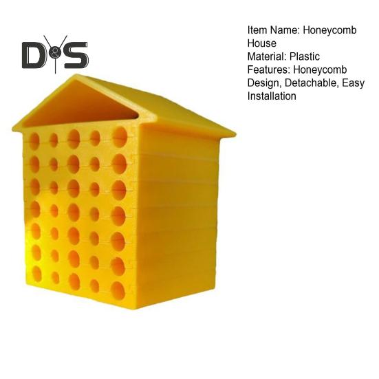 Wall Mounted Bee Hive 3D Printed Honeycomb Design Bee House Detachable Hanging Insect Hotel for Bee Ladybugs Pollinators Garden Yard Tree