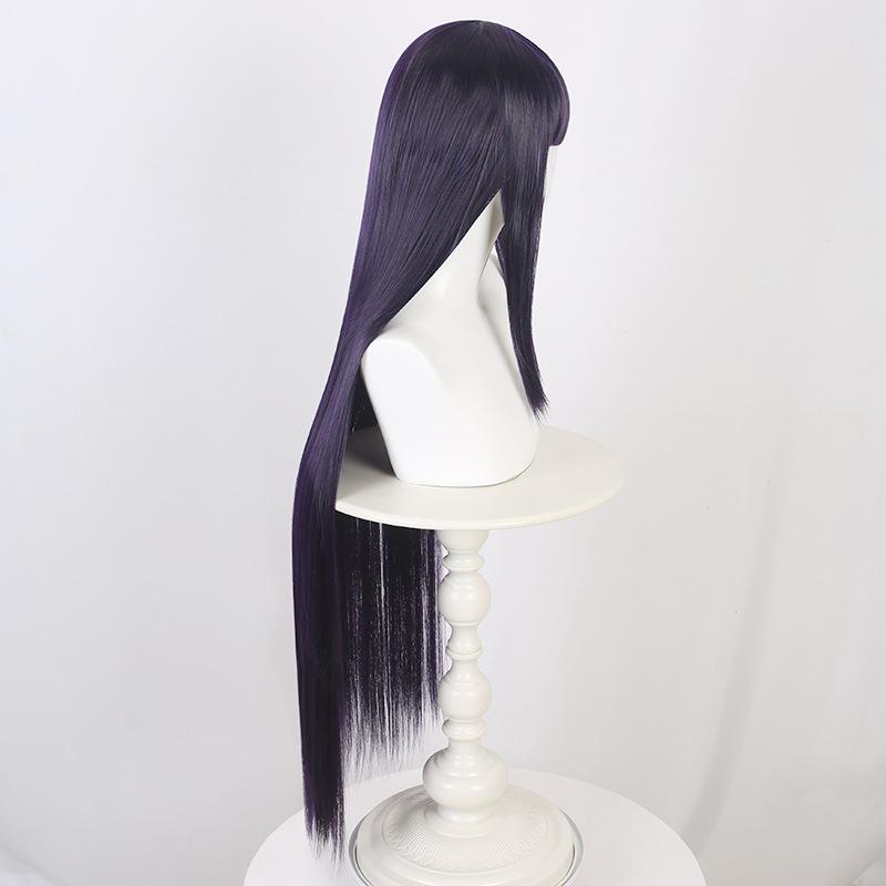 Dark Purple Straight Long Straight Hair Synthetic Wig Anime Character Ichida cosplay Wig Anime Reality Show Wig