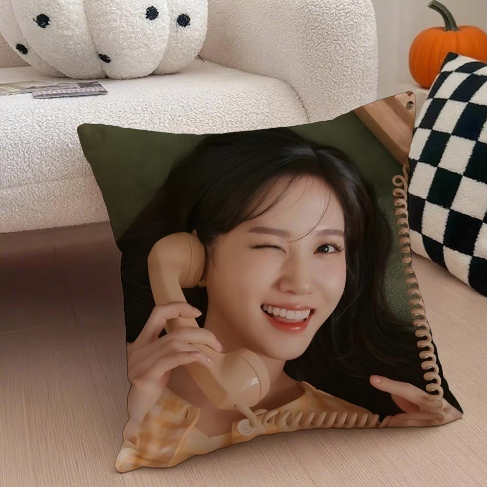 Talented Korean Beautiful Actress PPark Eunbin Cushion Cover Throw Pillow Cover Hidden Button Durable Polyester Chair Cushion