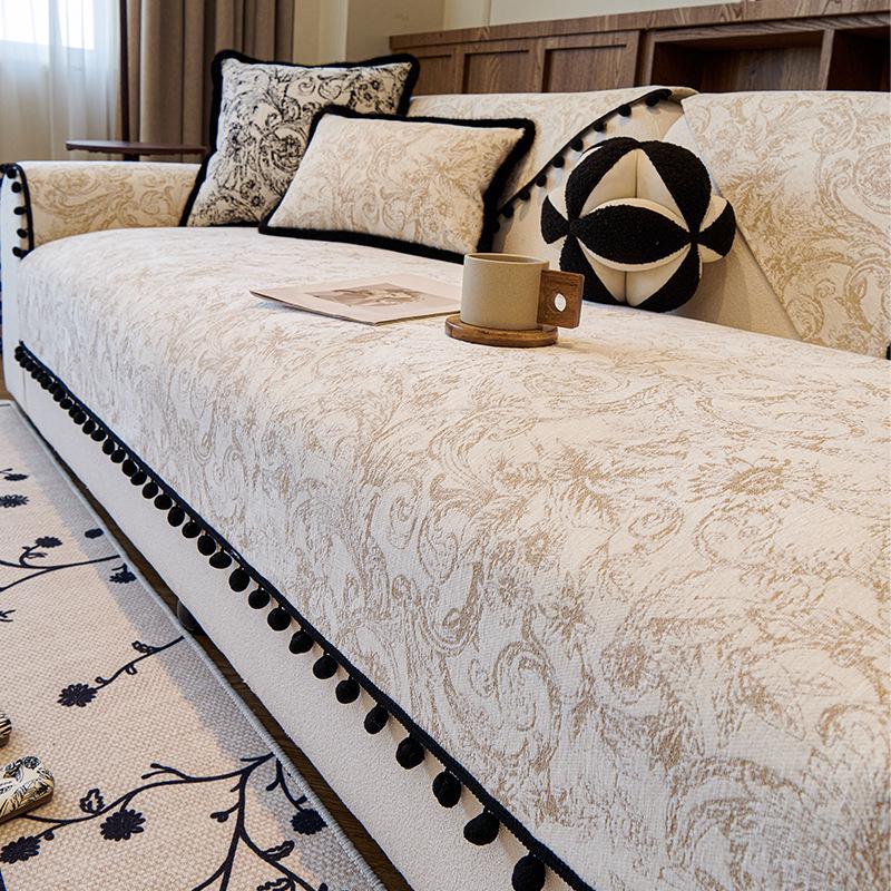 Американский чехол из шенилла с противоскользящей основой для дивана - Универсальная всесезонная подушка для трехместных и угловых кожаных диванов 7070cm 1390₽