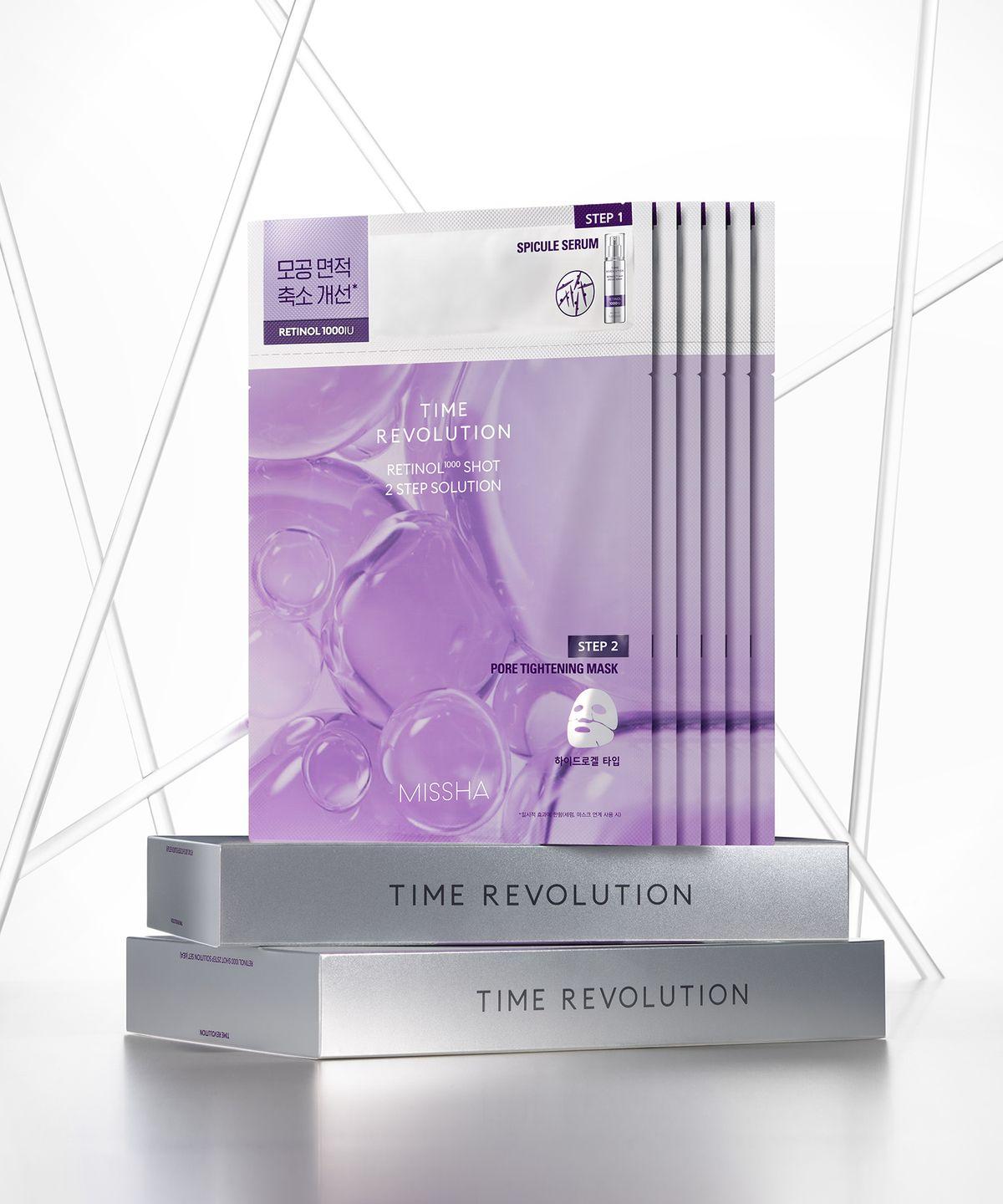 Time Revolution 1000 Shots 2-Step Solution Mask (Retinol 1000) 6-Pack Set