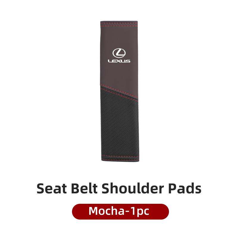Car Seat Shoulder Pad Leather Safety Belt Protector Cover Accessories For Lexus UX250h RX450h CT200h RX400h NX300h RX350 RX300UJ0 