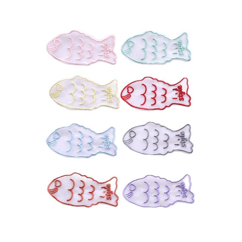 1Pcs Cute Fish Embroidered Bookmark Korean-Style Organza Transparent Page Marker For Reading School Office Stationery