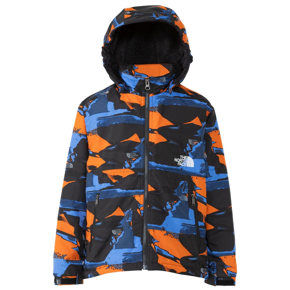 The North Face Novelty Compact Nomad Abstract Geology Size 110 Kids' Jacket, Unisex, Water-Repellent, Anti-Static, Cold-Weather Protection, Print,