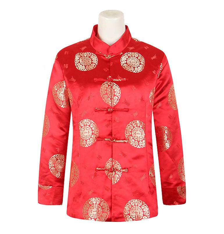 Men's Brocade Tang Jacket: Festive Chinese-Style Cotton Top for Autumn/Winter