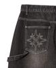 Gakkai Unions Button Flap Dart Balloon Denim Pants Black