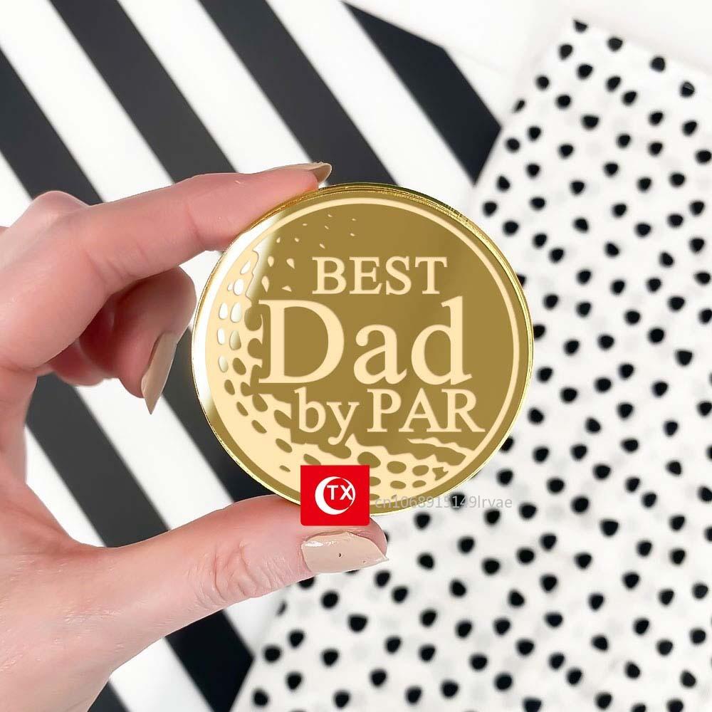 10/5pcs  Happy Father's Day Cake Topper Acrylic Gold Super Best Dad Cake Decor for Father Birthday Party Cupcake Decor