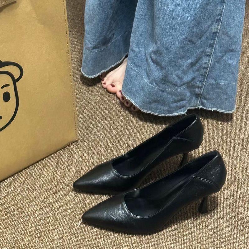Not tired feet comfortable pointed high heels women's spring and autumn new models not tired feet single shoes women interview versatile