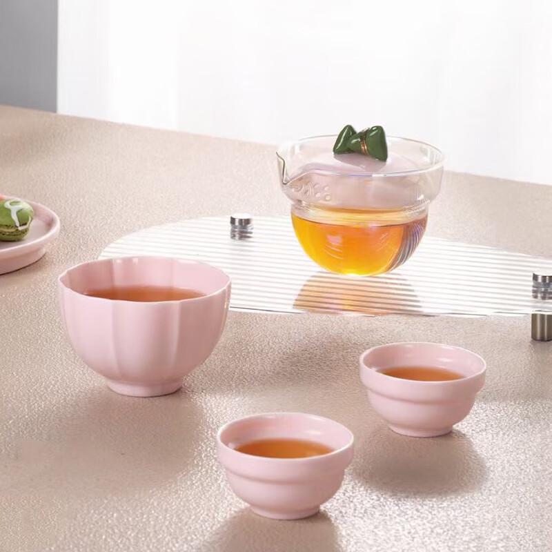 Jingxun Ceramic Travel Tea Set (1 Pot, 3 Cups)