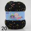 Bean Color Dot Medium Thick Hand-Knitted Yarn Silk Protein Fluff Sweater, Scarf, Jacket, Hat Wool for DIY Knitting