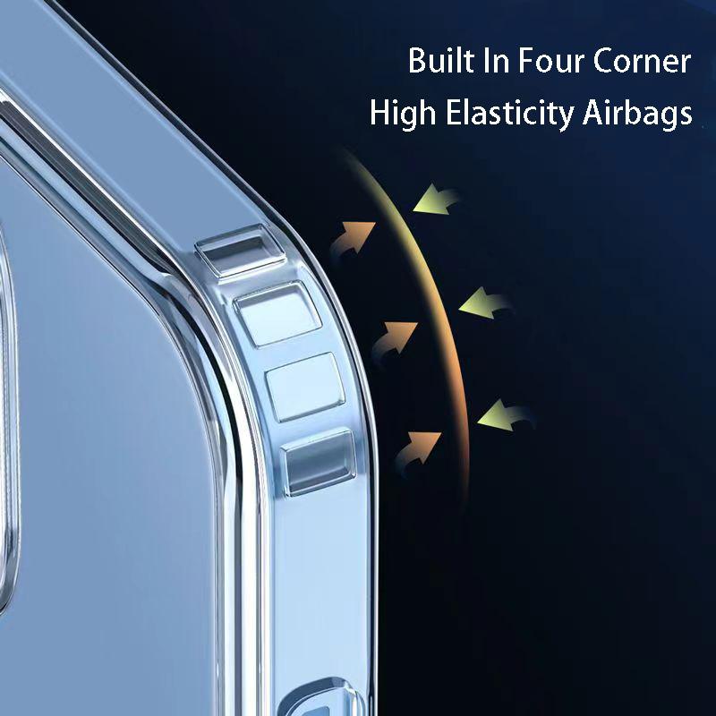 Luxury Wireless Charge Magnetic For MagSafe Case For Iphone 11 12 13 14 15 Pro XS Max Mini X XR 7 8 Plus SE Clear Acrylic Cover
