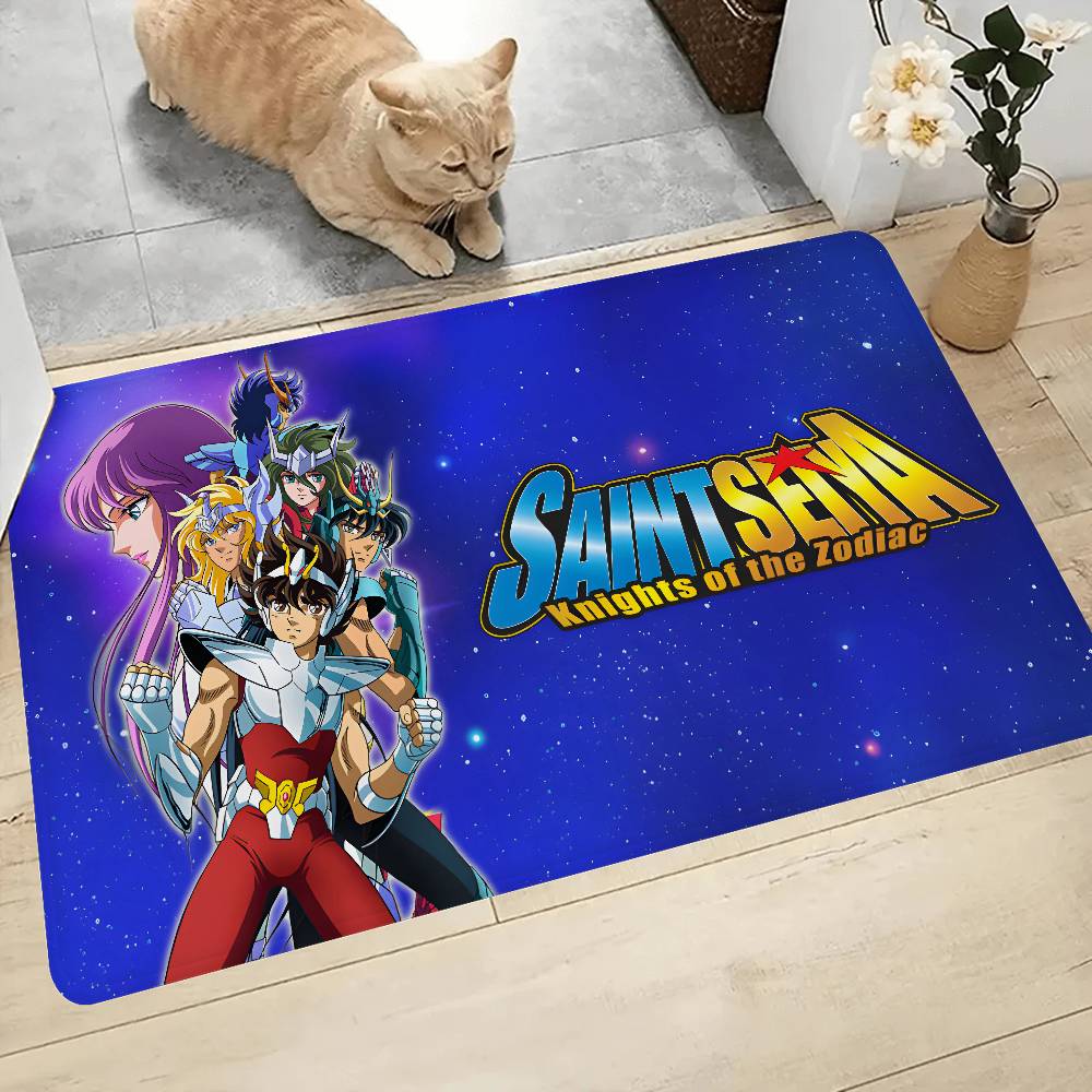 Retro Saint Seiya Room Mats Retro Multiple Choice Living Room Kitchen Rug Non-Slip Welcome Rug