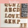 Elegantes Vintage Holz Alphabet und Zahlen Wandhängeplakette Schild für Heim- und Hochzeitsdekor