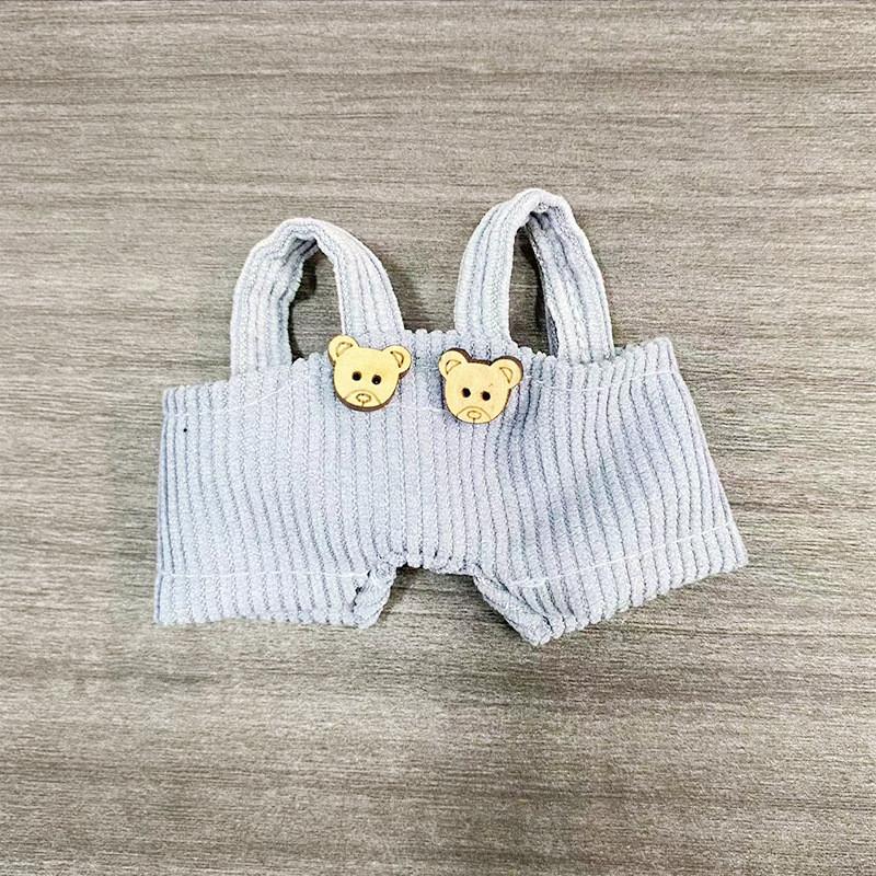 Stylish Doll Mini Outfits Striped Overalls Featuring Various Colorful Patterns