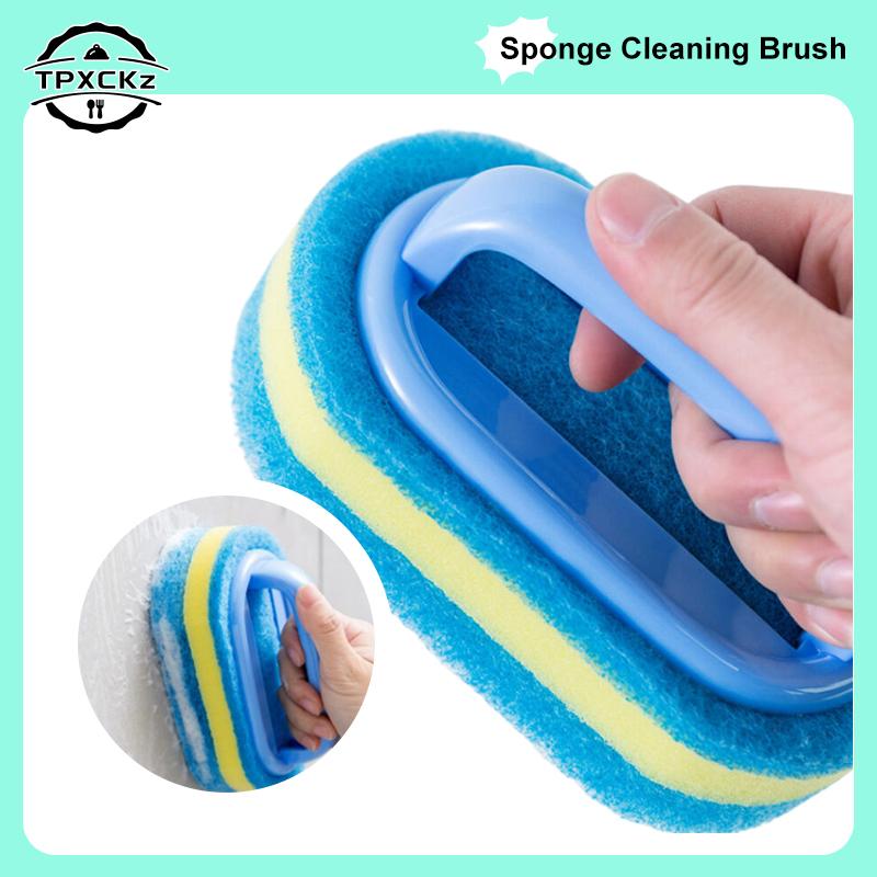 Magic Sponge Kitchen Bathroom Toilet Cleaning Glass Wall Cleaning Bath Brush Handle Sponge Ceramic Window Slot Clean Brush